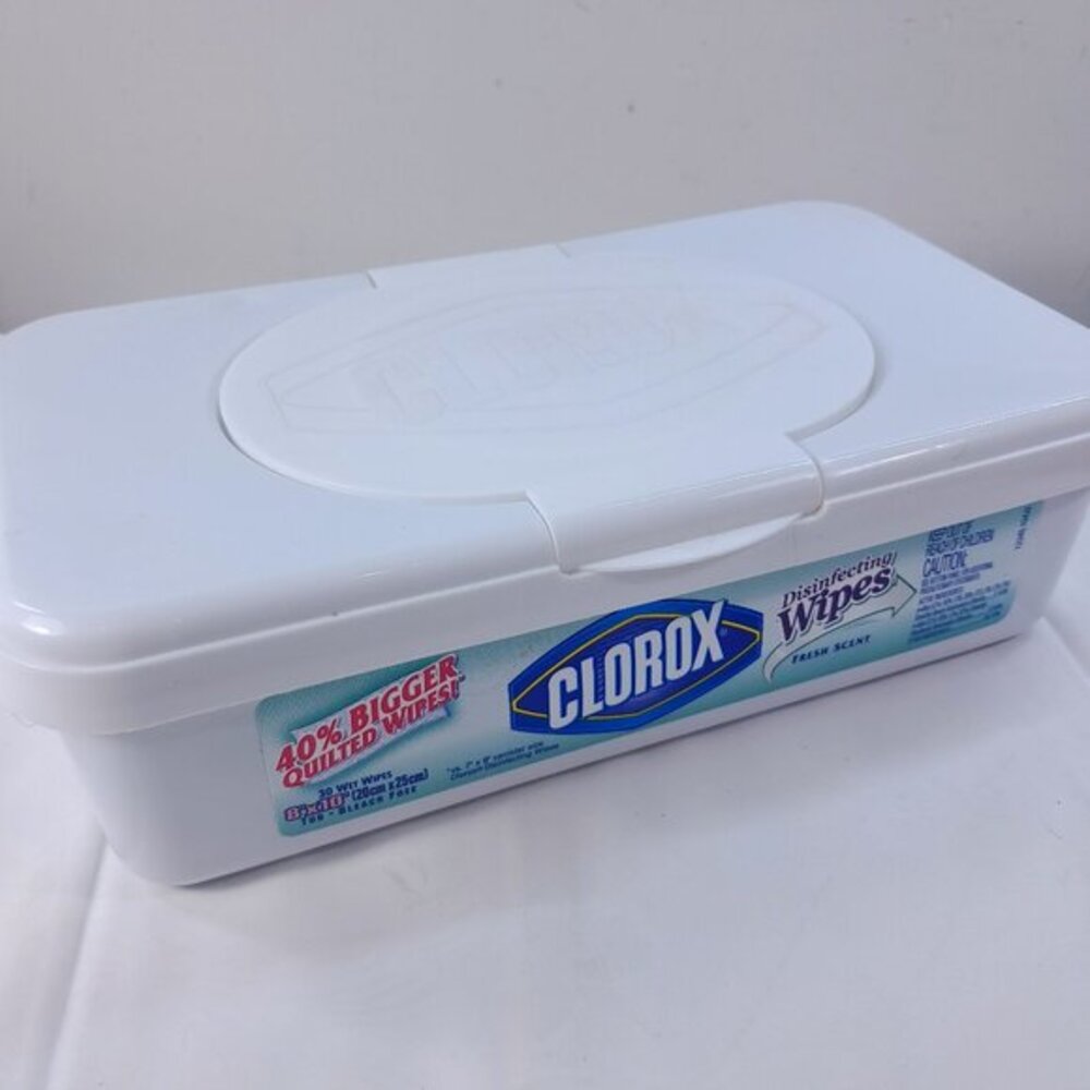 Clorox Disinfecting Wipes dispenser box‎ container refillable 2001 EMPTY Vintage